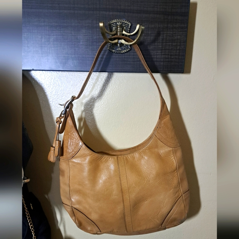 Coach Ergo Hamilton F10280 Tan leather hobo bag